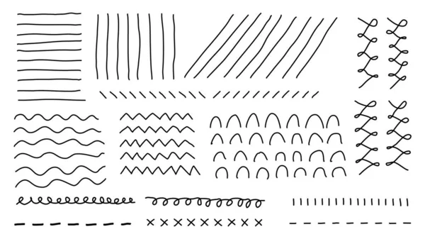 Ensemble Pinceaux Stylo Artistique Vectoriel Grunge Abstrait Coups Encre Grunge — Image vectorielle