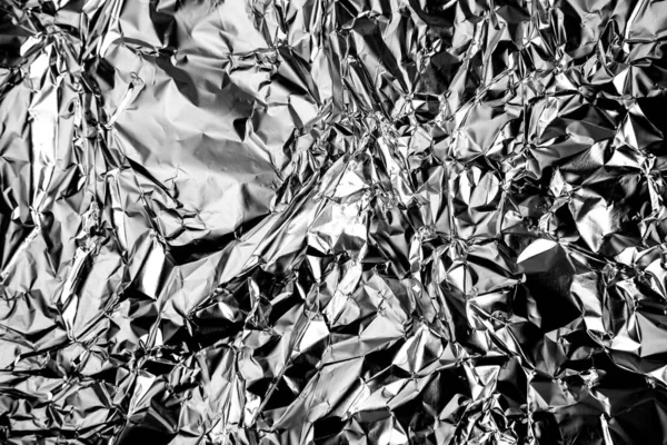 アルミホイルクランプシルバーテクスチャ抽象的な背景 — ストック写真
