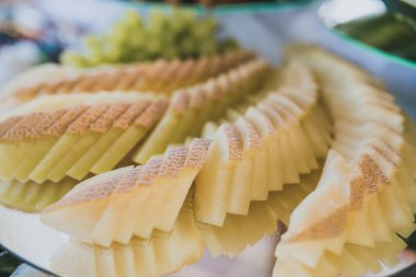 Tatlı hamur işleri. Yemek servisi. Düğün doğum günü kavramı