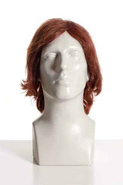 Mannequin Male Head Wig White — Stock Photo, Image