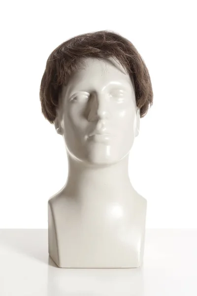 Mannequin Male Head Wig White — Stock Photo, Image