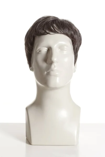 Mannequin Male Head Wig White — Stock Photo, Image