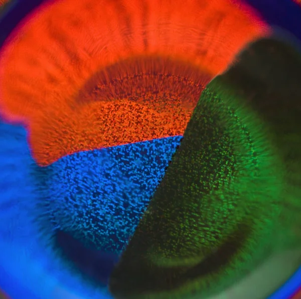 Крупный План Цветных Пузырьков Капель Нефти Воды Стоковое Изображение