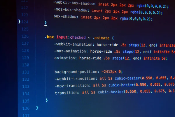 Developing Css3 Code Ide Close — Stock Photo, Image