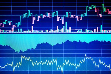 Finansal araçlar ile çeşitli göstergeleri türüne ve grafik. Dünya Ekonomi grafik. Döviz piyasası kavramsal görünümünü