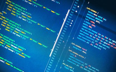 CSS3 kod kod düzenleyicisinde mavi arka plan üzerinde Kapat