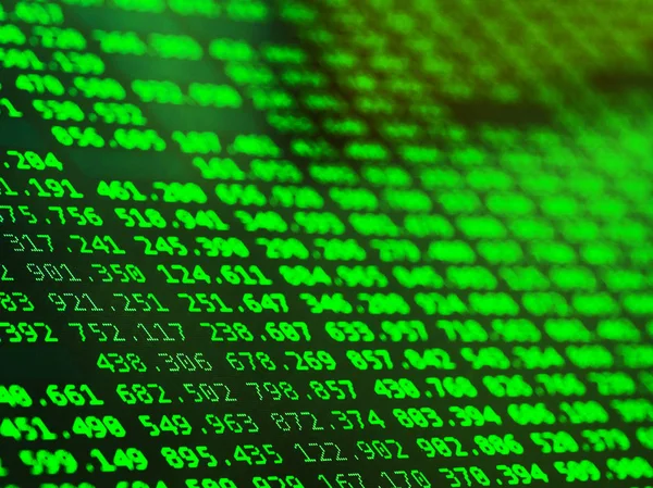 Konzept Der Finanzdaten Auf Einem Monitor Darstellung Der Börsenkurse Auf — Stockfoto