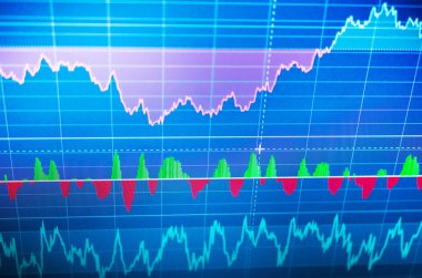Cryptocurrency Pazar ve grafik. Finans iş veri kavramı. Hisse senedi grafiği üstünde belgili tanımlık perde. Arka plan hisse senedi grafiği. Borsa grafik ve çubuk grafik fiyat görüntüleme