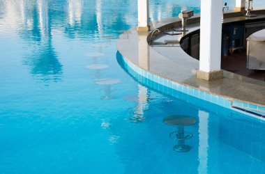 Havuz Bar alanı koltuk sualtı ve eğri sayacı ile