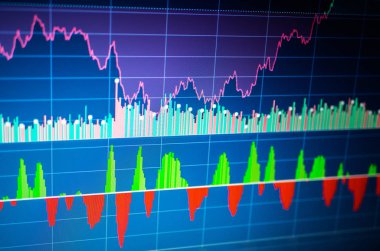 Grafikler ve grafik ticaret piyasasında sonucu finansal veri analiz. Mali istatistikleri çözümlemek ve piyasa verileri çözümlemek için çalışma kümesi