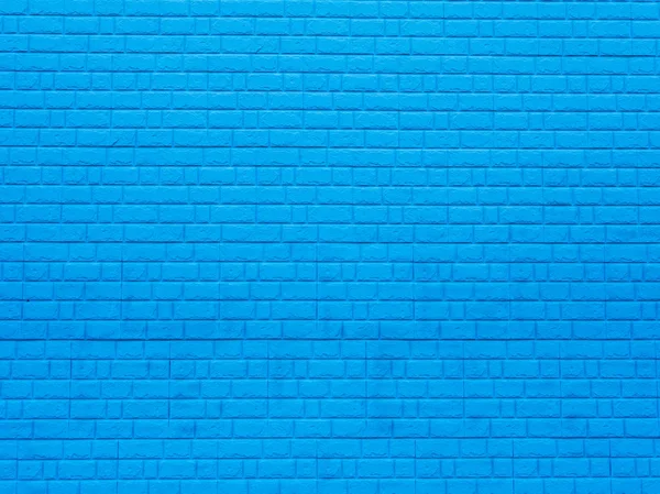 Bakstenen Muur Bakstenen Muur Geschilderd Blauw Close — Stockfoto