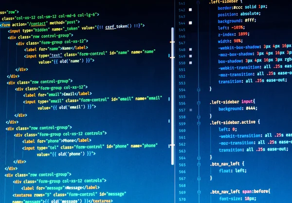 Web Entwicklung Auf Der Php Sprache Makro Php Code — Stockfoto