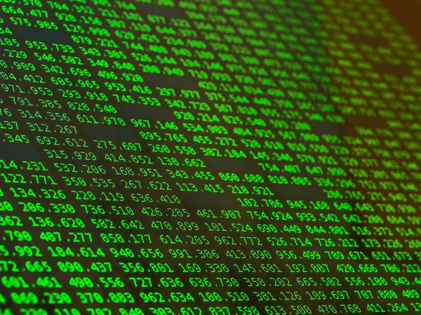 財務データ概念としてモニターに財務データをクローズ アップ ショット — ストック写真