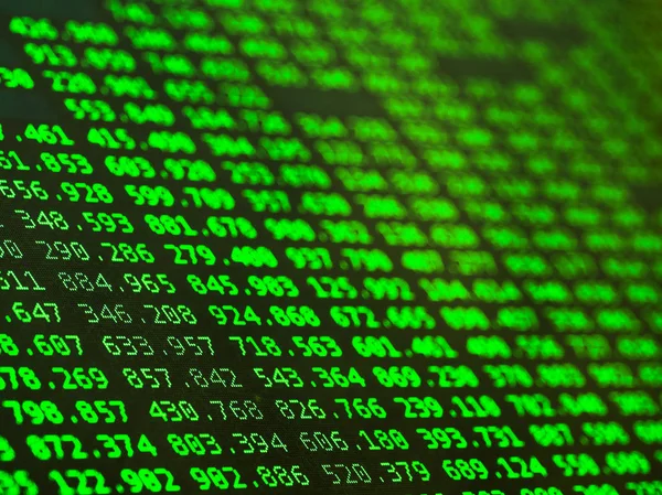 Borsa grafiği, sergilenen Borsa verileri, makro