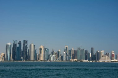Doha 'nın modern gökdelenler ile Panorama