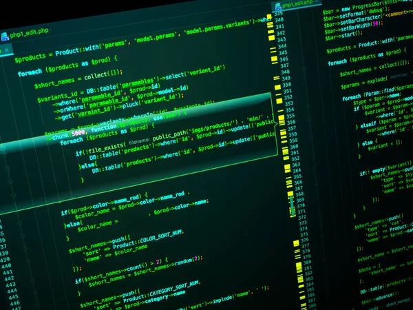 Php im Code-Editor. Web-Entwicklung auf der PHP-Sprache — Stockfoto