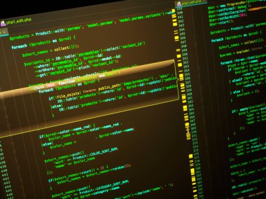 Kod editörü php dilini kullanarak Web sitesinin bilgisayar mühendisliği. Web geliştirme ve programlama konsepti
