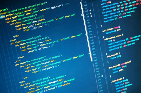 Css3 im Code-Editor. Web-Entwicklung auf der PHP-Sprache — Stockfoto