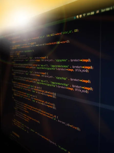 Backend-Coding-Workflow der Webentwicklung — Stockfoto