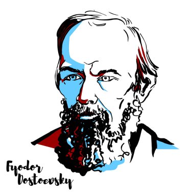 ✓ dostoevsky portrait free vector eps, cdr, ai, svg vector illustration graphic art