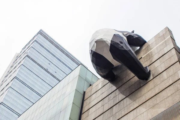 Instalación Arte Edificio Obra Artista Panda Chengdu —  Fotos de Stock