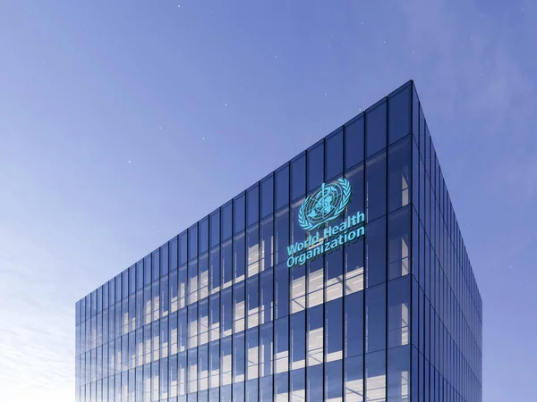 Июня 2020 Года Использование Cgi Логотип Всемирной Организации Здравоохранения Вершине — стоковое фото