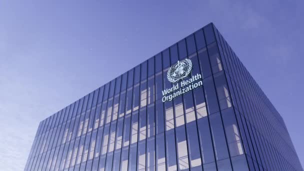 2018 Editorial Use Only Cgi Animation World Health Organization Signage — 비디오