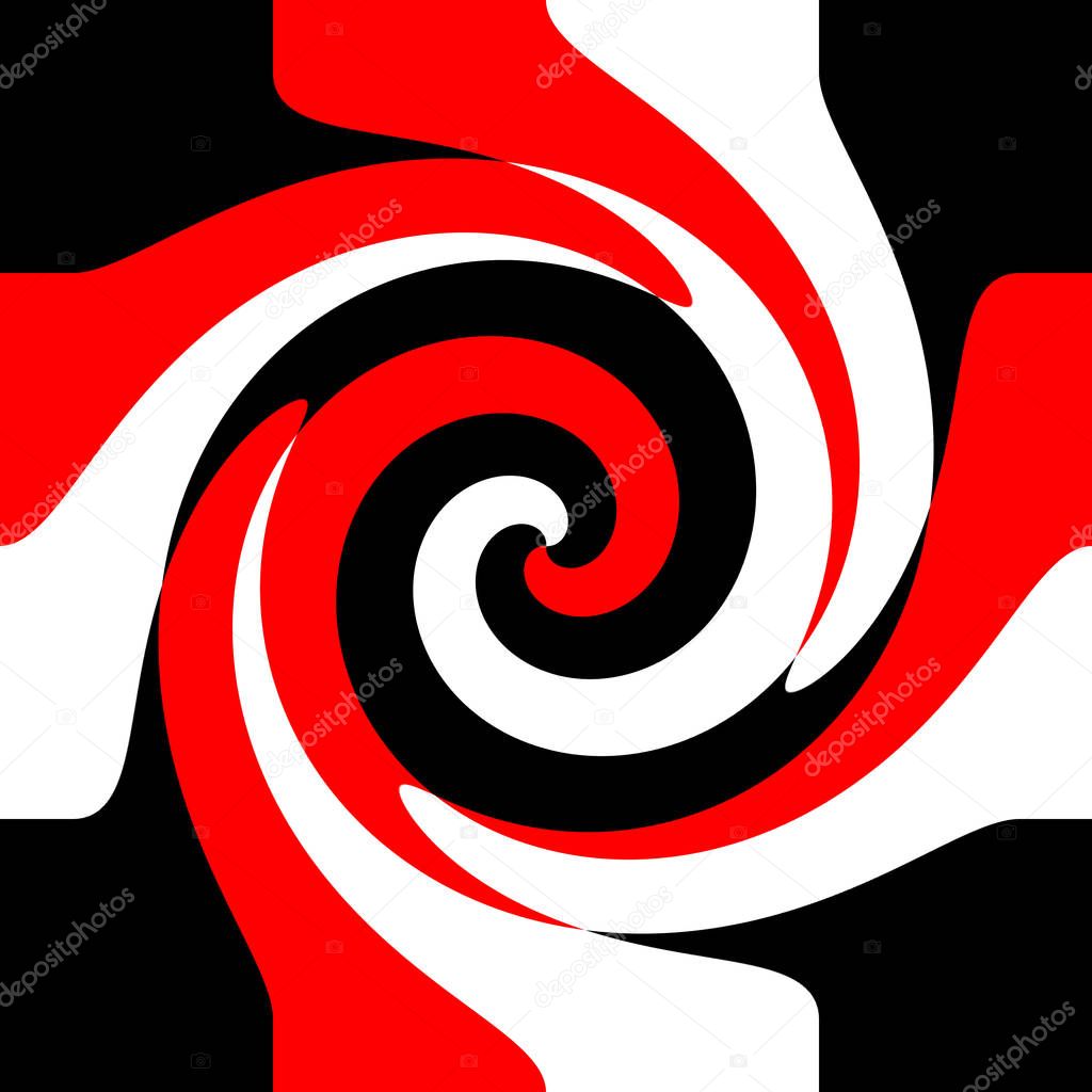 Abstract background in red, black and white in bold patterns.  Modern designs