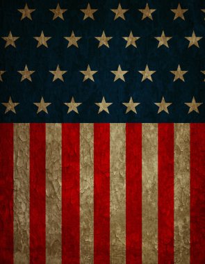 Amerikan Bayrağı bir Rustik yıpranmış ve yıpranmış arka plan Vatansever Amerikan Görüntü. Vintage antqiue görünüm
