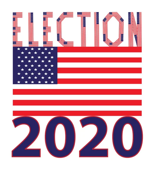 Ilustração Para Eleições Presidenciais Dos Estados Unidos 2020 Com Bandeiras — Fotografia de Stock