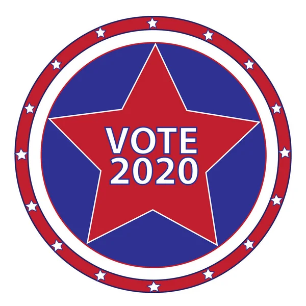 Amerikaans Presidentieel 2020 Verkiezingsembleem Motief Rood Wit Blauw Met Sterren — Stockfoto