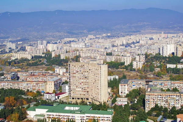 Tbilisi Georgia Vista Sobre Velhos Blocos Construção Comunista Dos Distritos — Fotografia de Stock