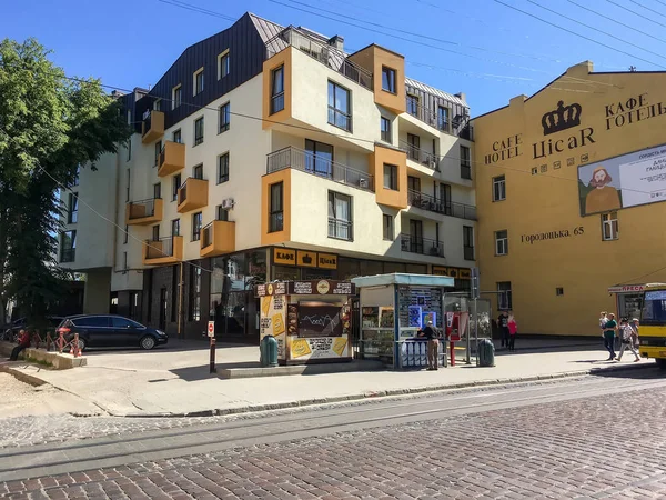 Lviv Ucraina Maggio Bellissimo Paesaggio Urbano Casa Residenziale Con Architettura — Foto Stock