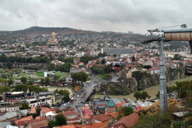 Eski bir Tiflis şehir manzarası 
