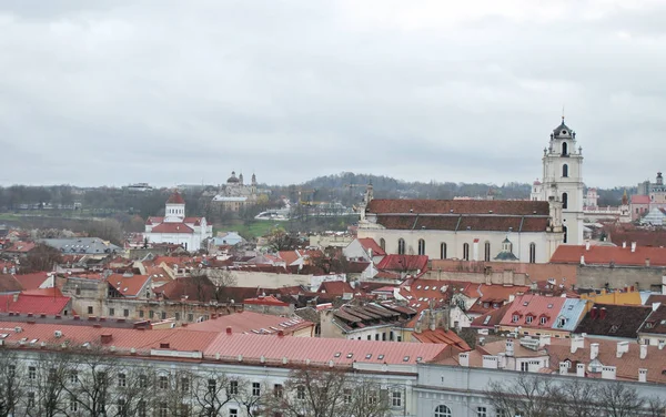 Dachy Starego Miasta Wilnie Litwa — Zdjęcie stockowe