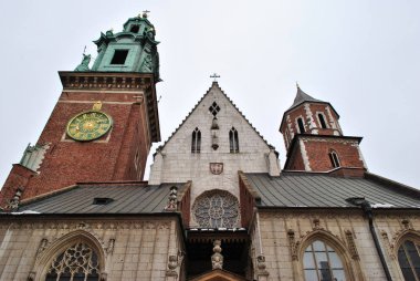 Wawel Katedrali ve gümüş çan kulesi, Krakow, Polonya