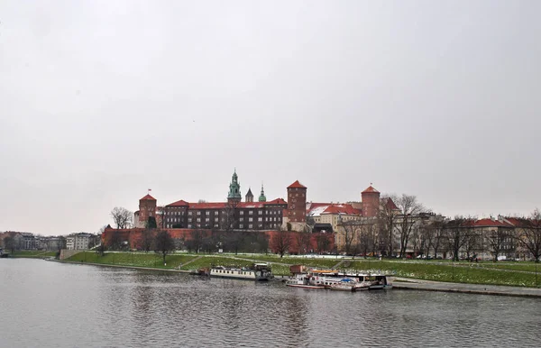 冬季在瓦维尔城堡 克拉科夫 — 图库照片