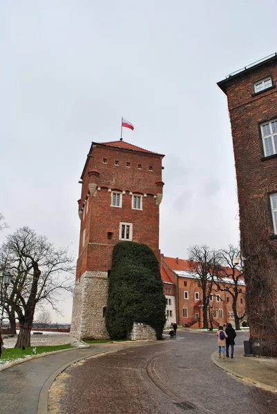 Diebe Stehlen Turm Wawel Burgmuseum Polen — Stockfoto