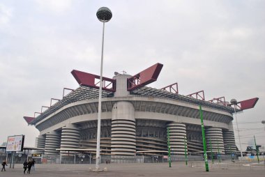 Tüm görünüm San Siro Stadyumu Milan, İtalya