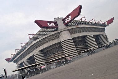Tüm görünüm San Siro Stadyumu Milan, İtalya