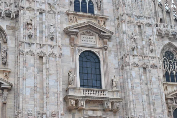 Okno Katedrále Miláně Milán Itálie — Stock fotografie