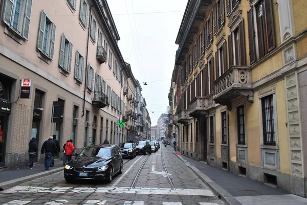 Tight Steets Milan Italy — Stock Photo, Image