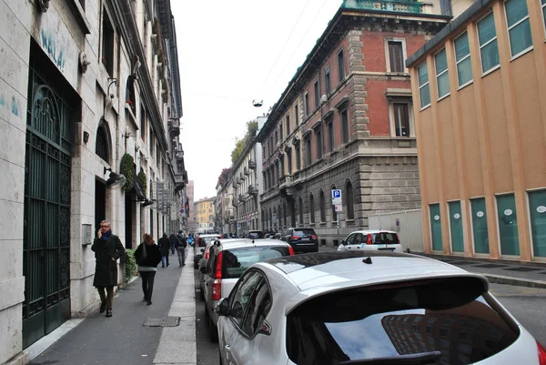 Tipik Sokağı Nın Merkezinde Milano Talya — Stok fotoğraf