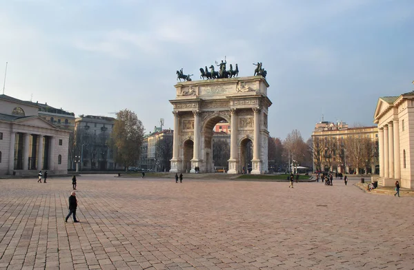 Milan Arch Pease Italy — стоковое фото