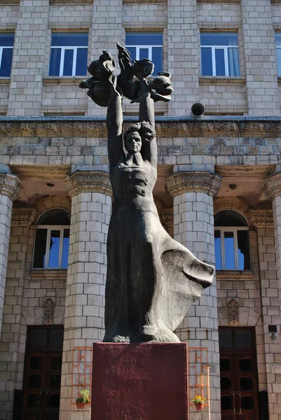 Monumento Sovietico Una Donna Kiev Ucraina — Foto Stock