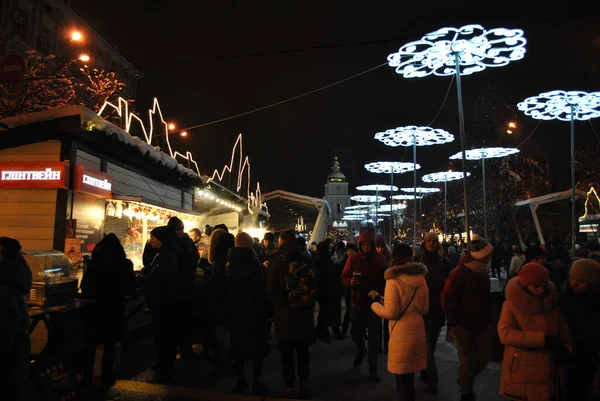 Christmas Village Kyiv Ukraine — Stock Photo, Image