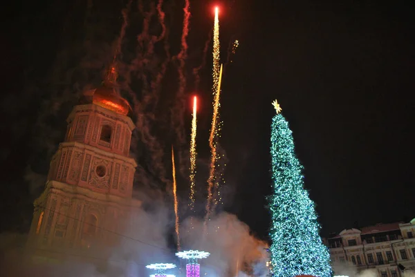 New Year Eve Kyiv Ukraine — Stock Photo, Image