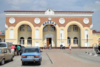 Yevpatoria 'da bir tren istasyonu.