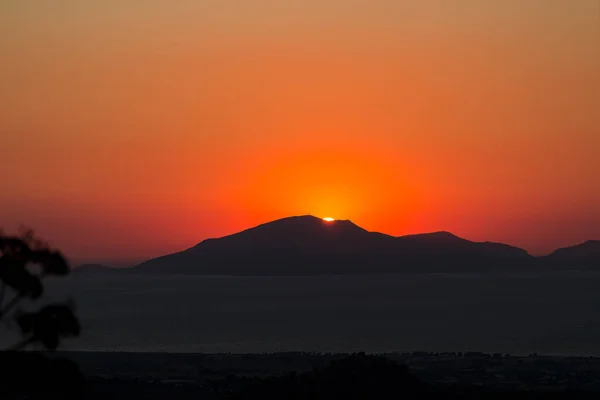sunset from zia greece direction turkey