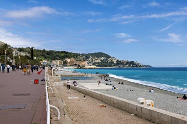 Nice, Fransa 6 Mayıs 2025: Nice, Cote d 'Azur, Fransız Rivierası' ndaki çeşitli etkinliklerle gezinti